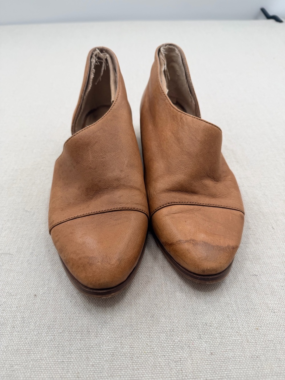 Diba True Tan Leather Slip-On Dress Shoes